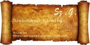 Szolcsányi Gizella névjegykártya