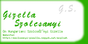 gizella szolcsanyi business card